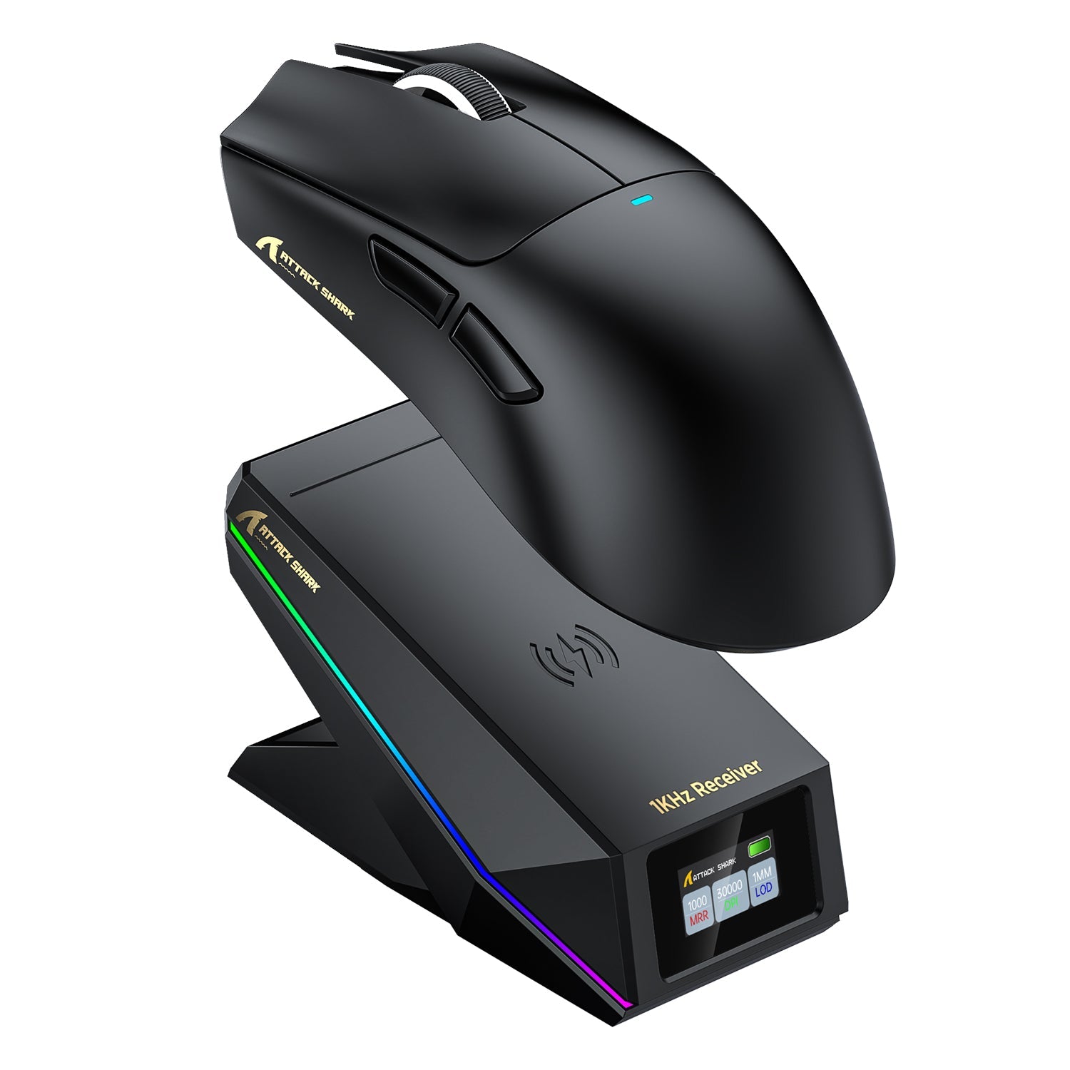 ATTACK SHARK X11 PRO V2 Wireless Gaming Mouse with TFT Display Charging Dock with C06 Coiled Cable
