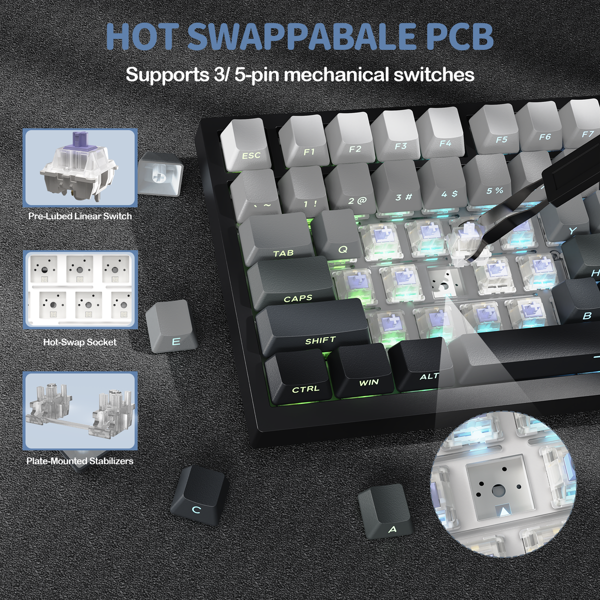 ATTACK SHARK X820Ultra Tri-mode Gasket Mechanical Keyboard