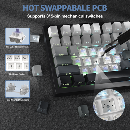 ATTACK SHARK X820Ultra Tri-mode Gasket Mechanical Keyboard