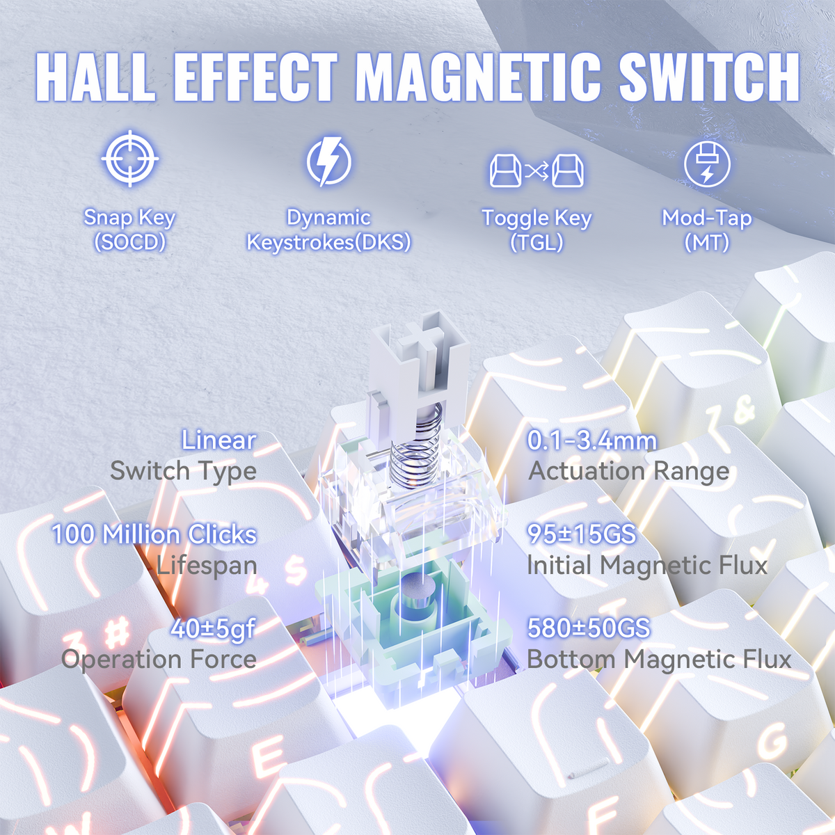 ATTACK SHARK X68MAX HE Rapid Trigger Aluminum Keyboard Magnetic Switch