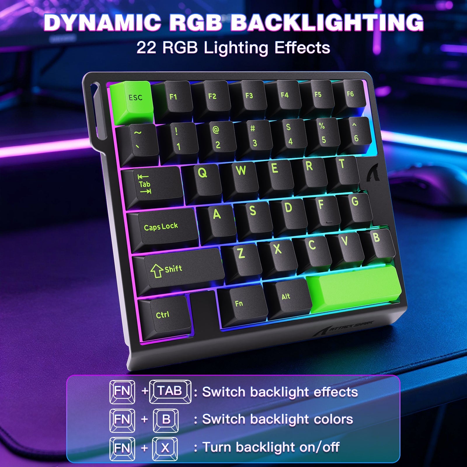 ATTACK SHARK M36 HE One-Handed Magnetic Switch Keyboard