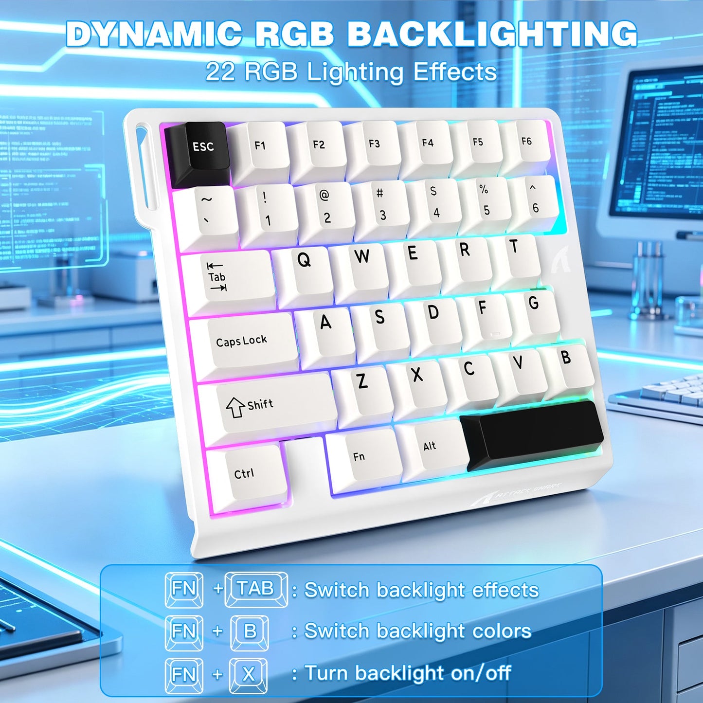 ATTACK SHARK M36 HE One-Handed Magnetic Switch Keyboard