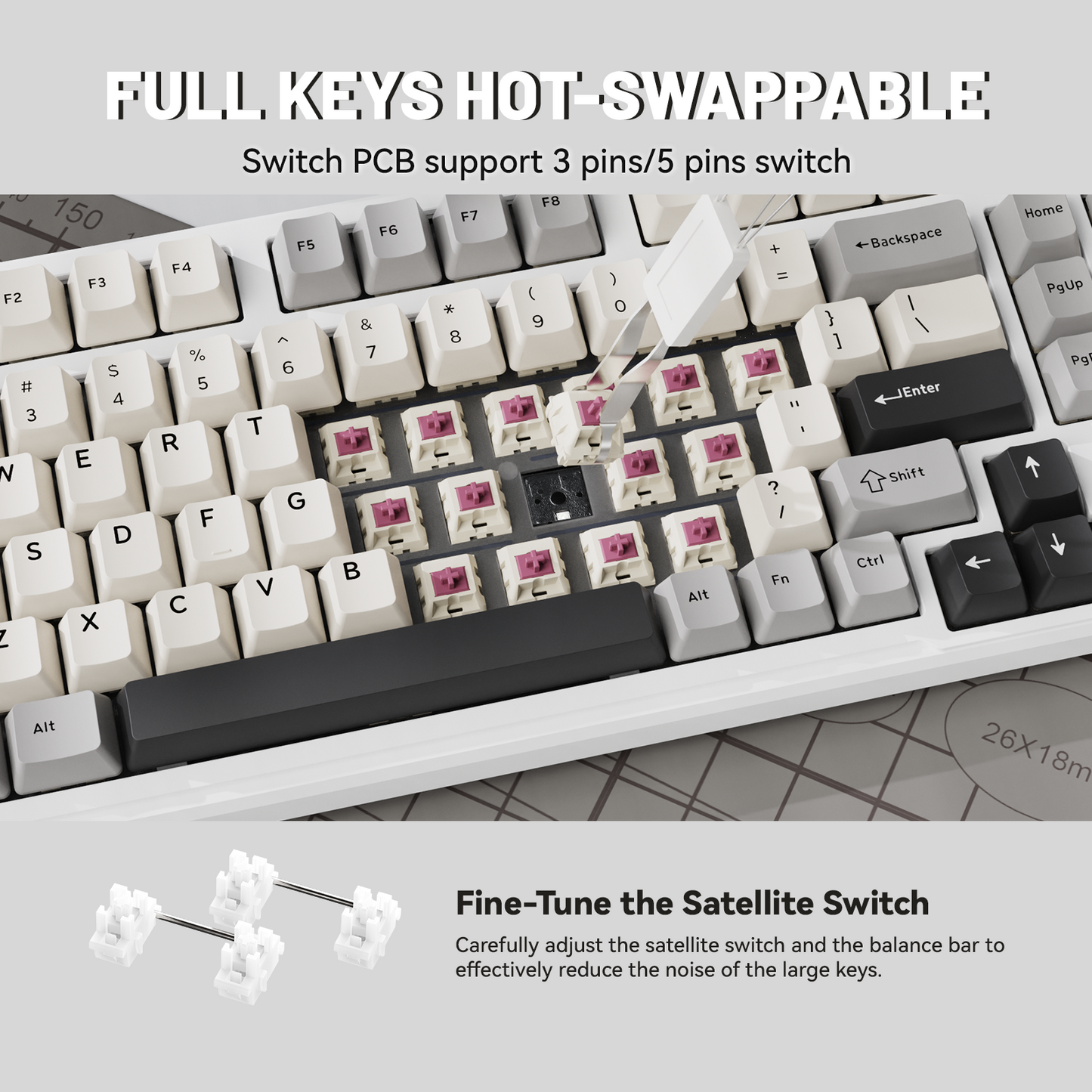 ATTACK SHARK X98 Full-size Wireless Mechanical Keyboard