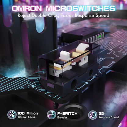 ATTACK SHARK X1 Tri-mode Gaming Mouse With Touchpad RGB Charging Dock PAW3395PRO Sensor
