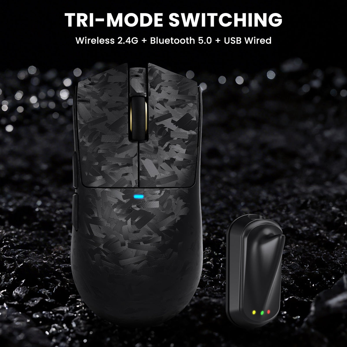 ATTACK SHARK R68 HE & X11 ULTRA Carbon Fiber Gaming Bundle With C01 ULTRA Coiled Cable