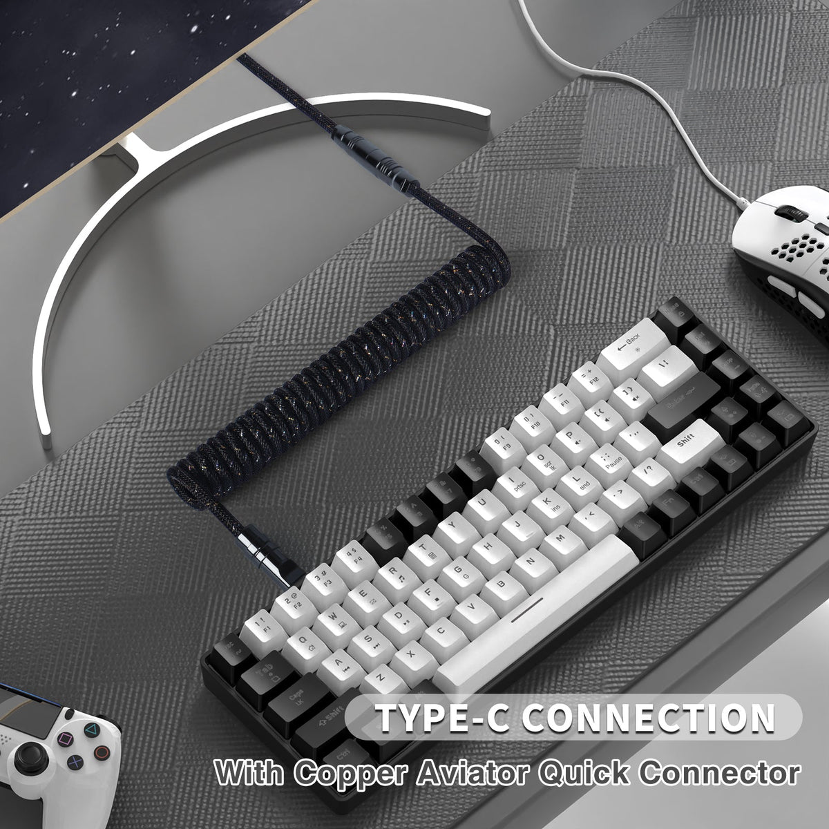 ATTACK SHARK C05 Coiled Cable