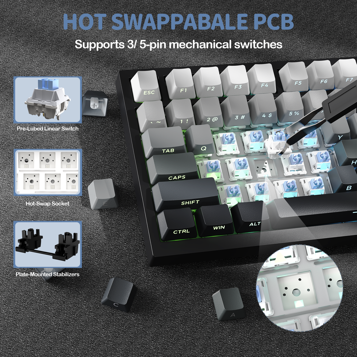 ATTACK SHARK X820Ultra Tri-mode Gasket Mechanical Keyboard