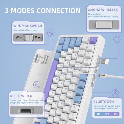 ATTACK SHARK X85 Wireless Mechanical Keyboard