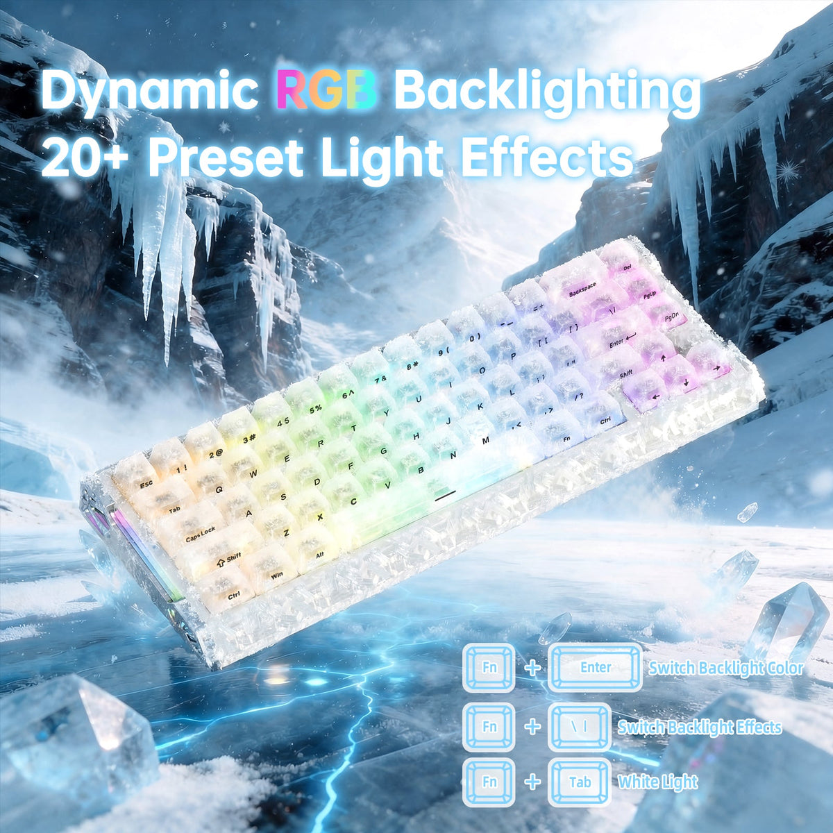 ATTACK SHARK R68 HE Carbon Fiber Wired Rapid Trigger Magnetic Switch Keyboard With C01 Ultra RGB Coiled Cable