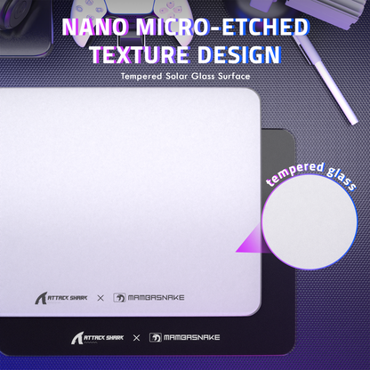 ATTACK SHARK CM05 Tempered Glass Gaming Mouse Pad