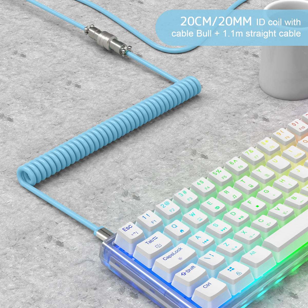 ATTACK SHARK x MAMBASNAKE C01 Coiled Cable