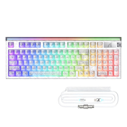 ATTACK SHARK R98 HE Carbon Fiber Wired Rapid Trigger Magnetic Switch Keyboard With C01 Ultra RGB Coiled Cable