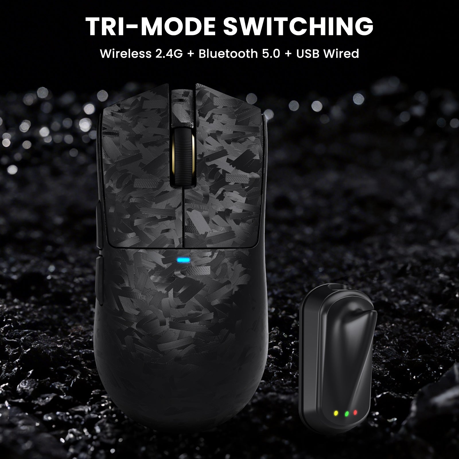 ATTACK SHARK R68 HE & X11 ULTRA Carbon Fiber Gaming Bundle With C01 ULTRA Coiled Cable
