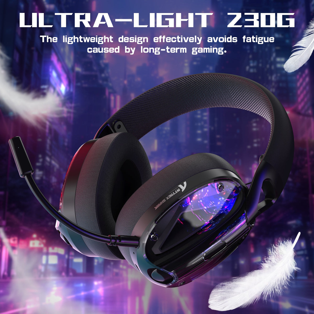 ATTACK SHARK L60 Ultra-Light Tri-Mode Gaming Headset