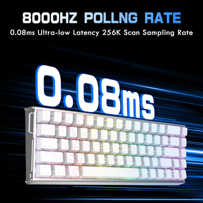 ATTACK SHARK X68MAX HE Rapid Trigger CNC Aluminum Keyboard Magnetic Switch with C01Ultra RGB Coiled Cable