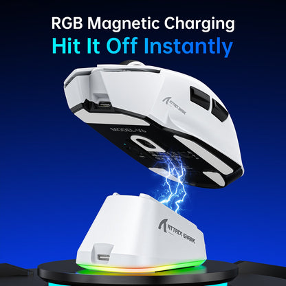 ATTACK SHARK V6 Ultra-Light Tri-Mode Gaming Mouse