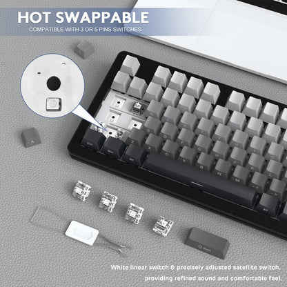 ATTACK SHARK M87PRO Wireless Mechanical Keyboard with Side Printed PBT Keycaps