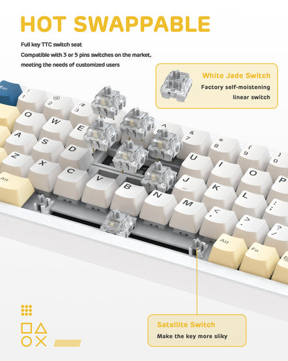 ATTACK SHARK x XINMENG M71 Knob CNC Aluminum Wireless Mechanical Keyboard
