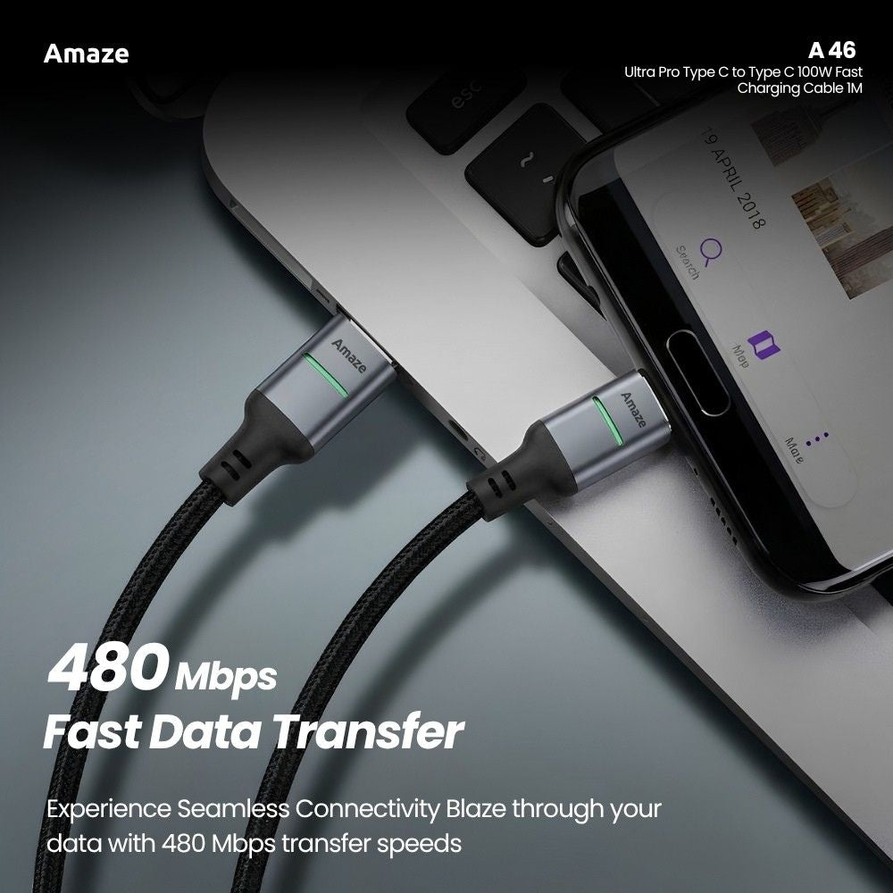 Ultra Pro Type C to Type C 100W Fast Charging Cable 1M – A46