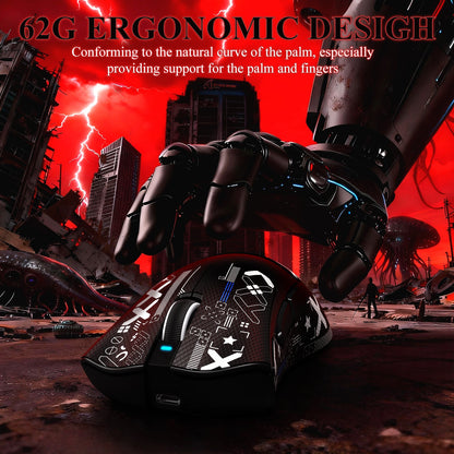 ATTACK SHARK V3PRO Ultra-Light Tri-Mode Gaming Mouse with Charging Dock