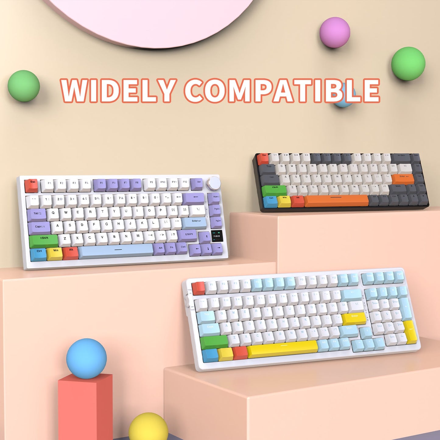 ATTACK SHARK Custom OEM Profile PBT Colored Keycaps