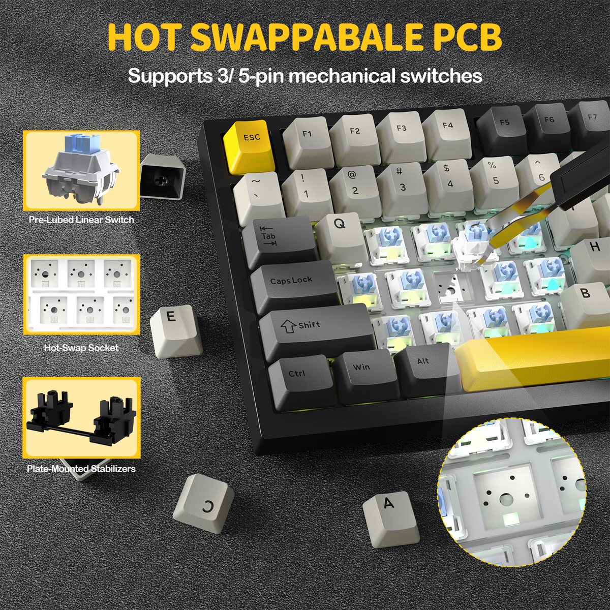 ATTACK SHARK X820Ultra Tri-mode Gasket Mechanical Keyboard