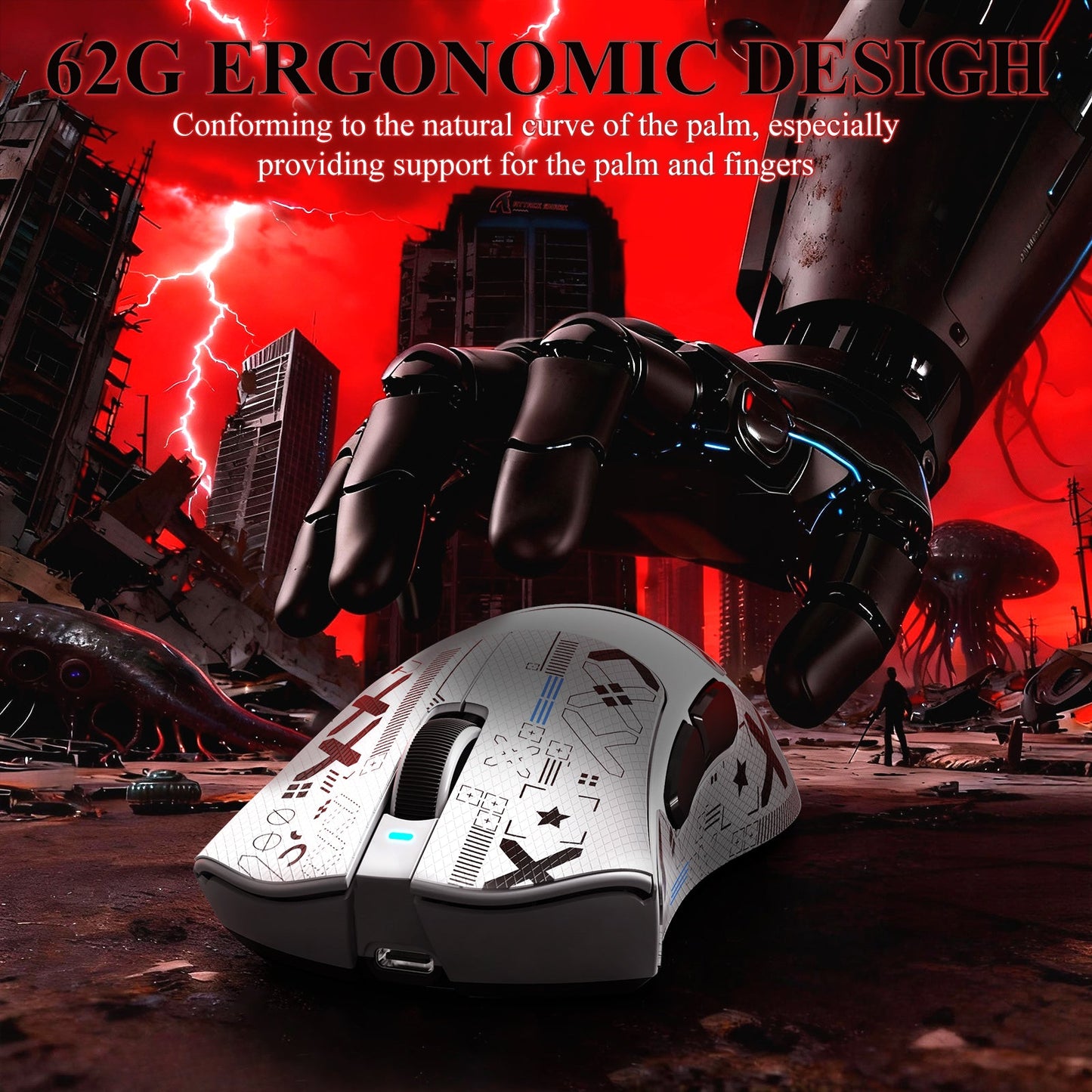 ATTACK SHARK V3PRO Ultra-Light Tri-Mode Gaming Mouse with Charging Dock