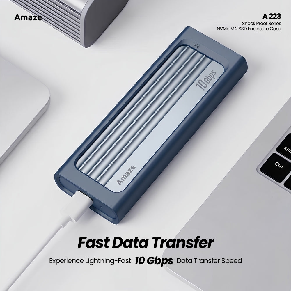 Shock Proof Series NVMe M.2 SSD Enclosure Case | A-223