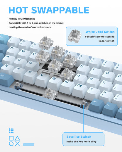ATTACK SHARK x XINMENG M71 Knob CNC Aluminum Wireless Mechanical Keyboard