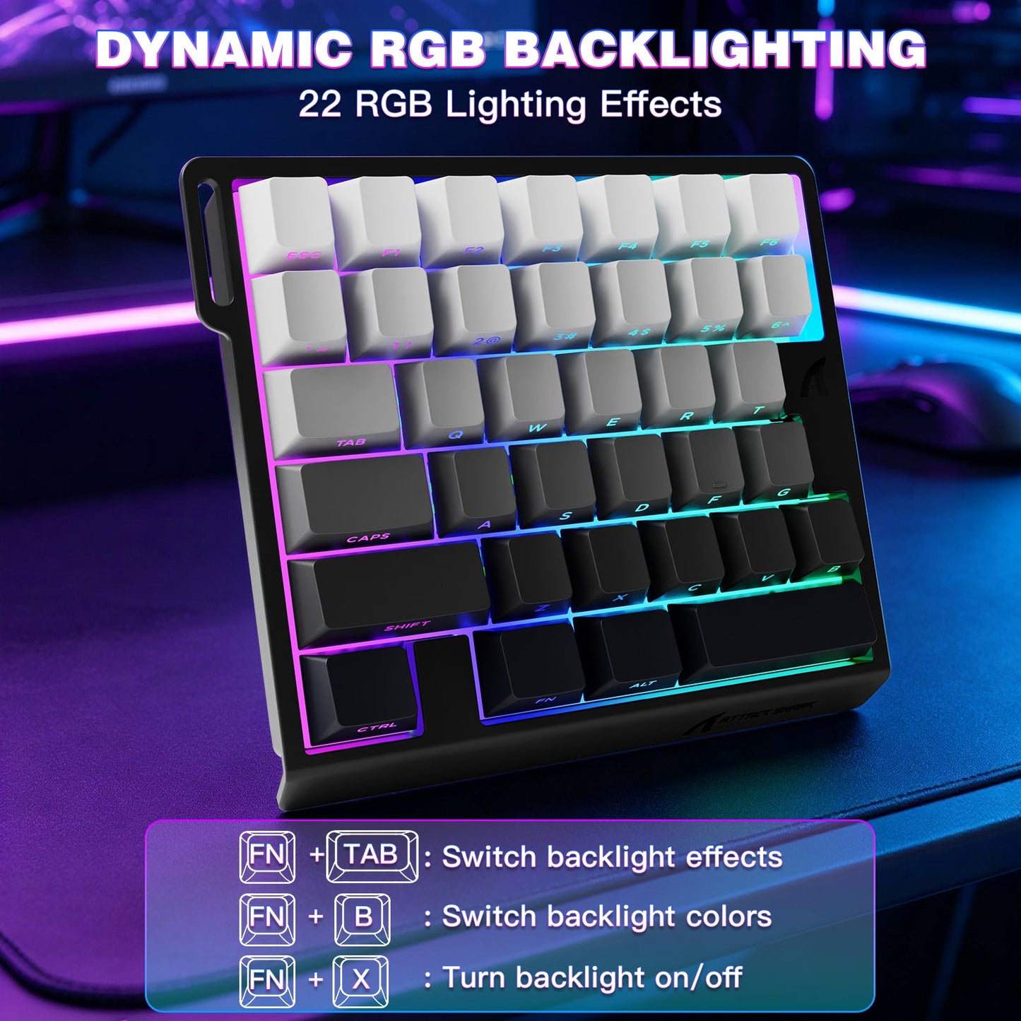 ATTACK SHARK M36 HE One-Handed Magnetic Switch Keyboard