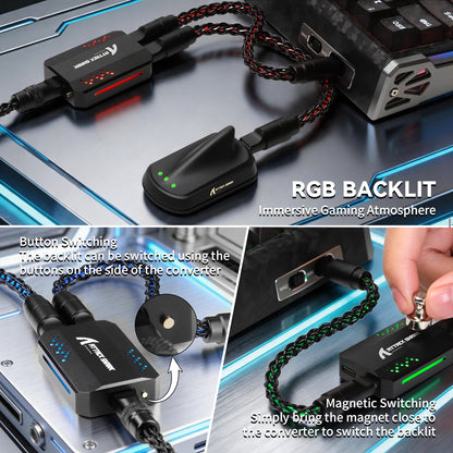 ATTACK SHARK C07 PRO 2-In 1  Type C Cable for 8KHz Gaming Keyboard/Mouse