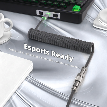 ATTACK SHARK C01ULTIMATE Coiled Cable for 8KHz Magnetic Keyboard
