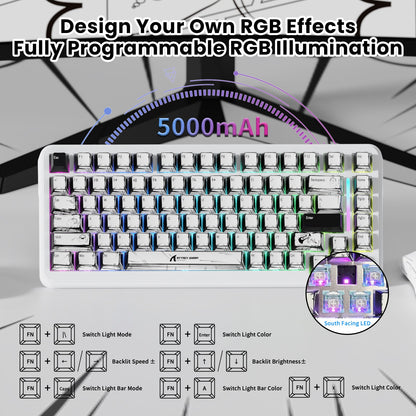 ATTACK SHARK X82PRO HE Magnetic Keyboard With C01Ultra RGB Coiled Cable