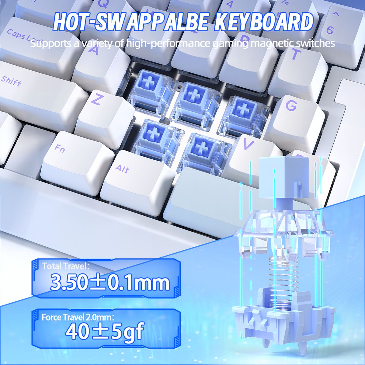 ATTACK SHARK X AJAZZ AK029 Wired One-Handed Gaming Keyboard
