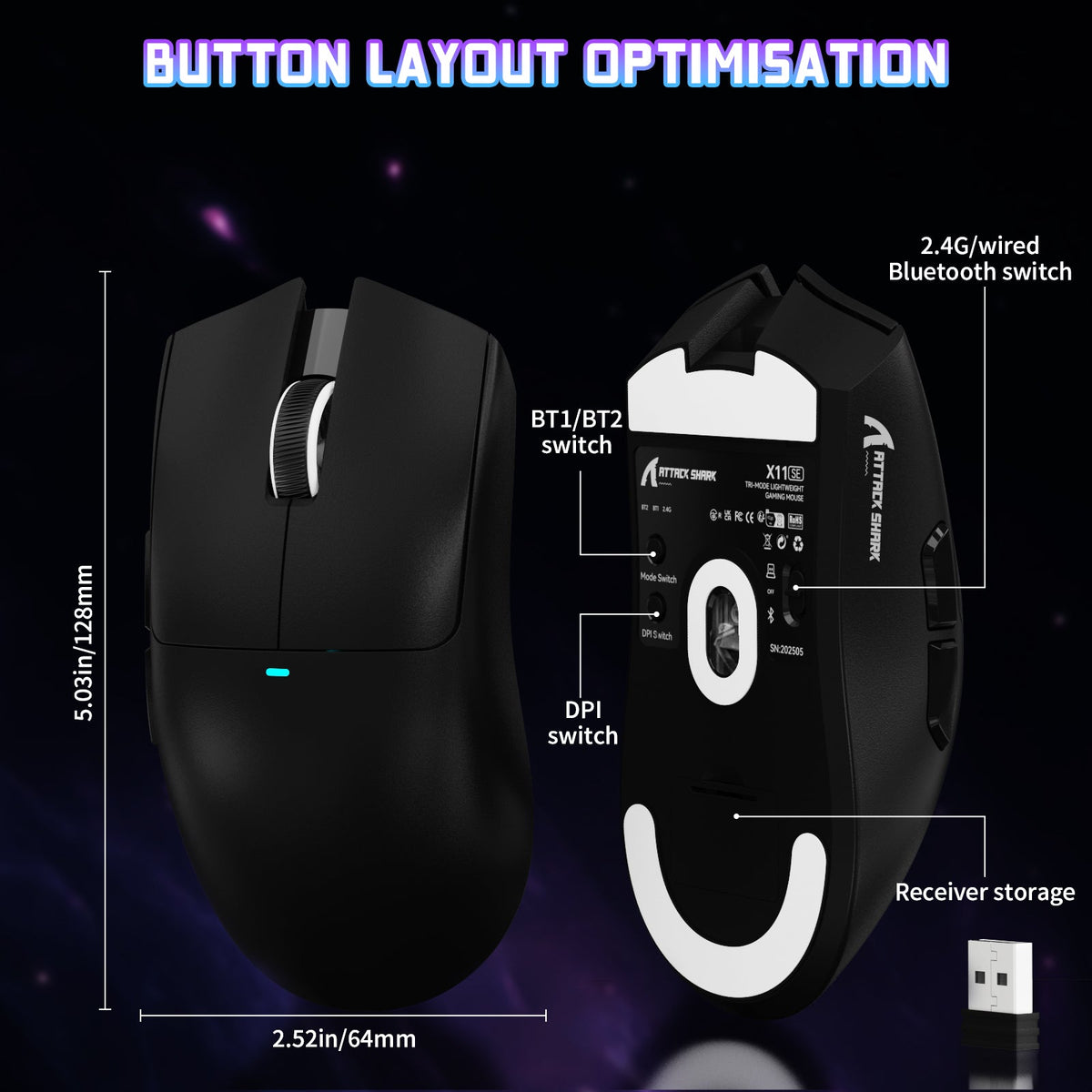 ATTACK SHARK X11SE Wireless Gaming Mouse