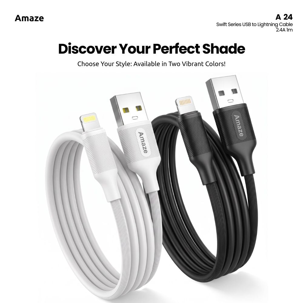 Swift Series USB to Lightning Cable 2.4A 1m | A24