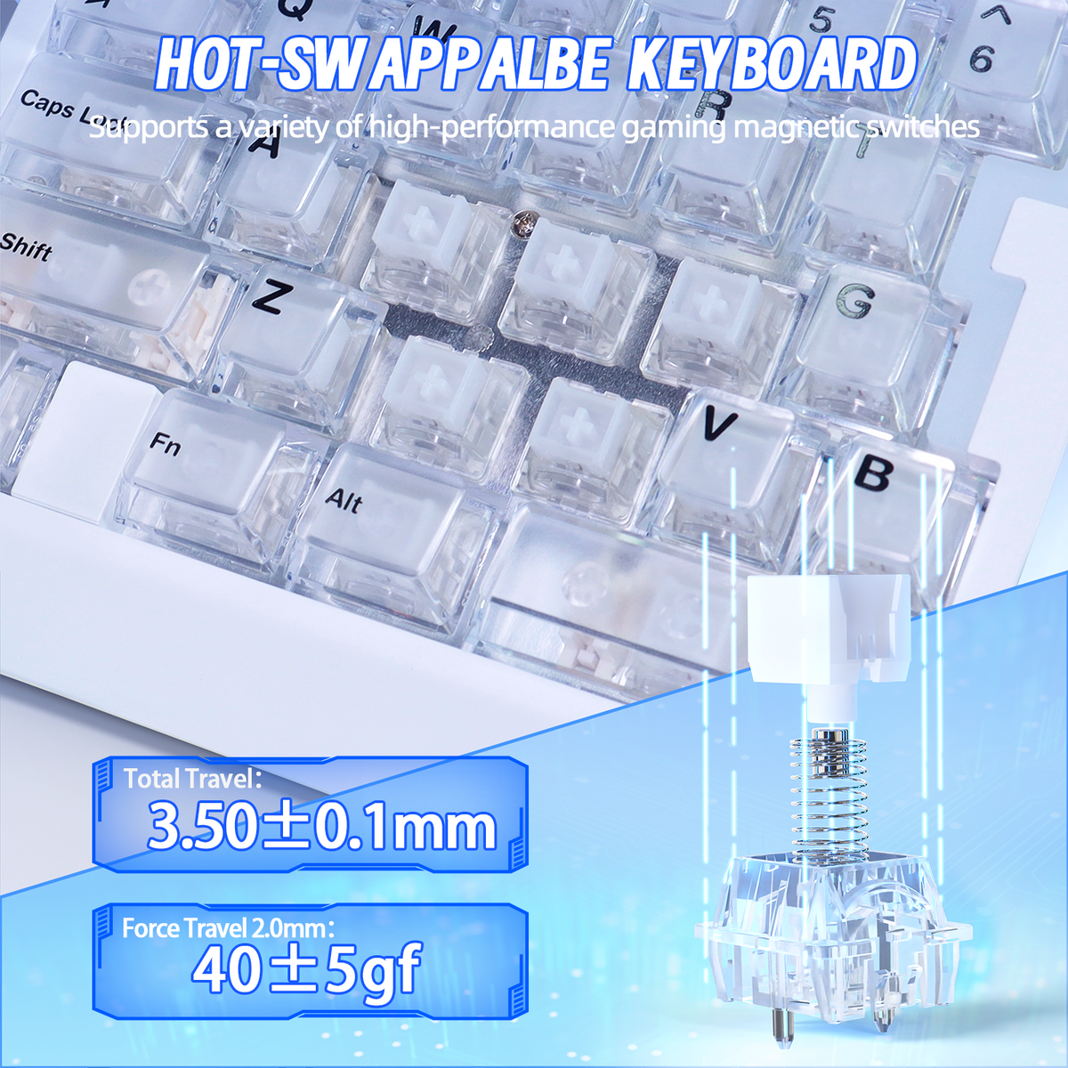 ATTACK SHARK X AJAZZ AK029 Wired One-Handed Gaming Keyboard