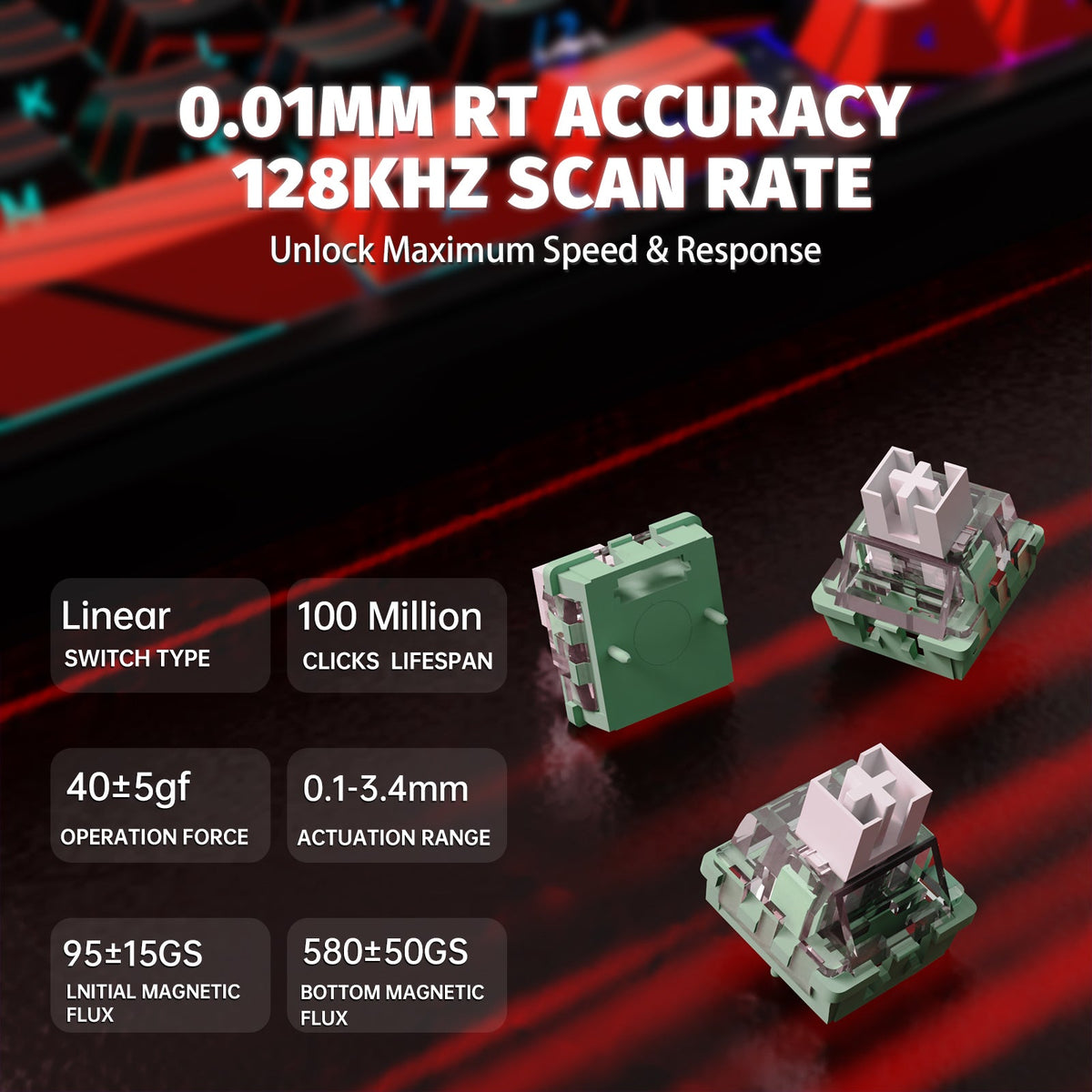 ATTACK SHARK X65PRO HE Wireless Rapid Trigger Keyboard Magnetic Switch