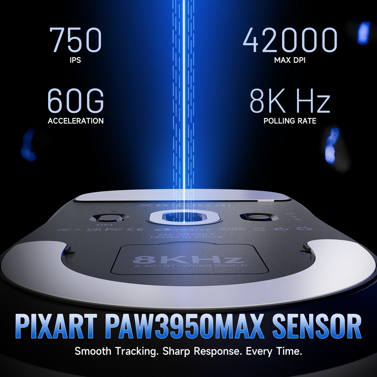 ATTACK SHARK X8 Series Tri-mode  Lightweight Wireless Gaming Mouse