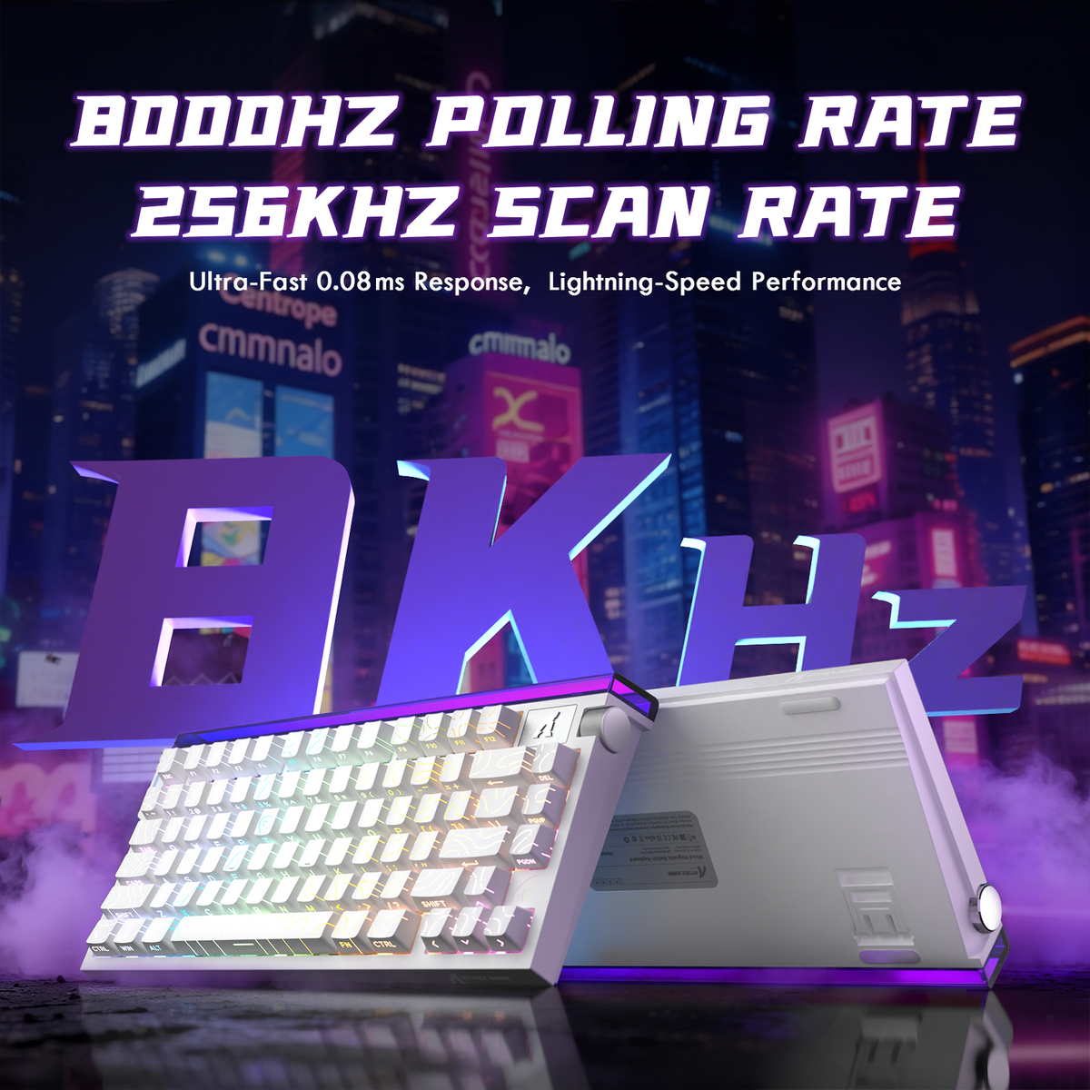 ATTACK SHARK R85 HE Rapid Trigger Keyboard Magnetic Switch with Custom Lightbox