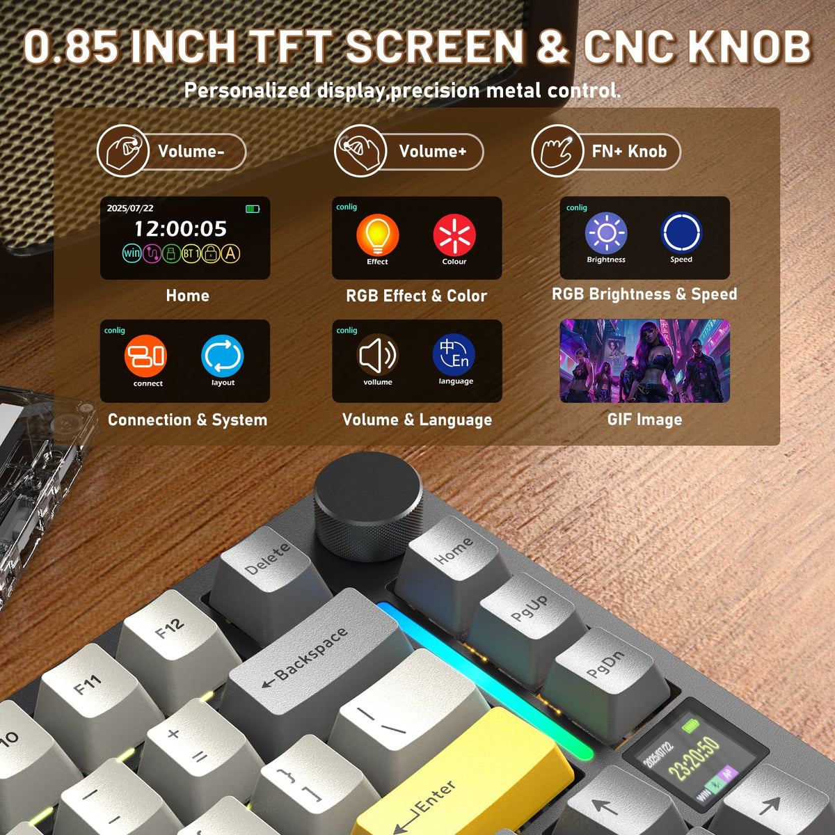 ATTACK SHARK X820ULTRA Mechanical Keyboard with C01ULTRA Coiled Cable