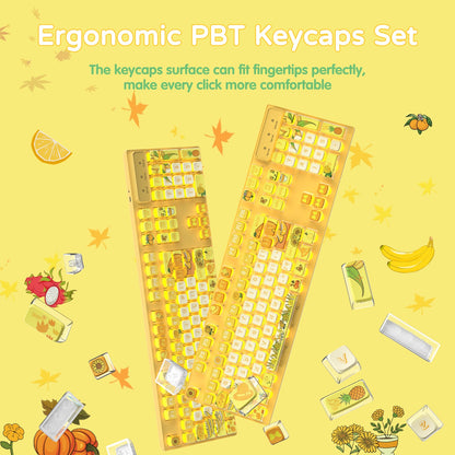 ATTACK SHARK 120 Keys PBT Dye-Sublimation Pudding Keycaps Set
