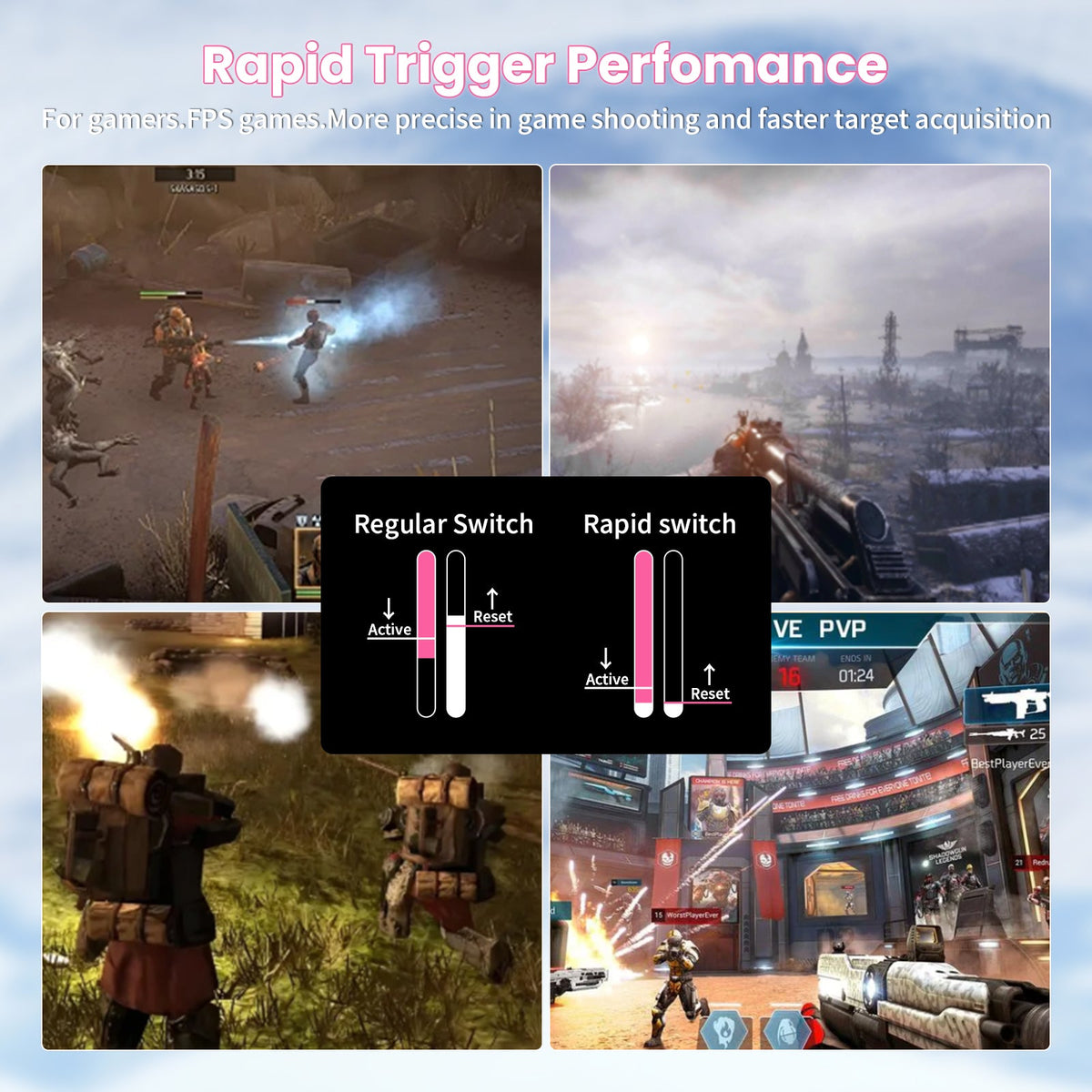ATTACK SHARK X68 HE Rapid Trigger Keyboard Magnetic Switch with C01PRO Coiled Cable