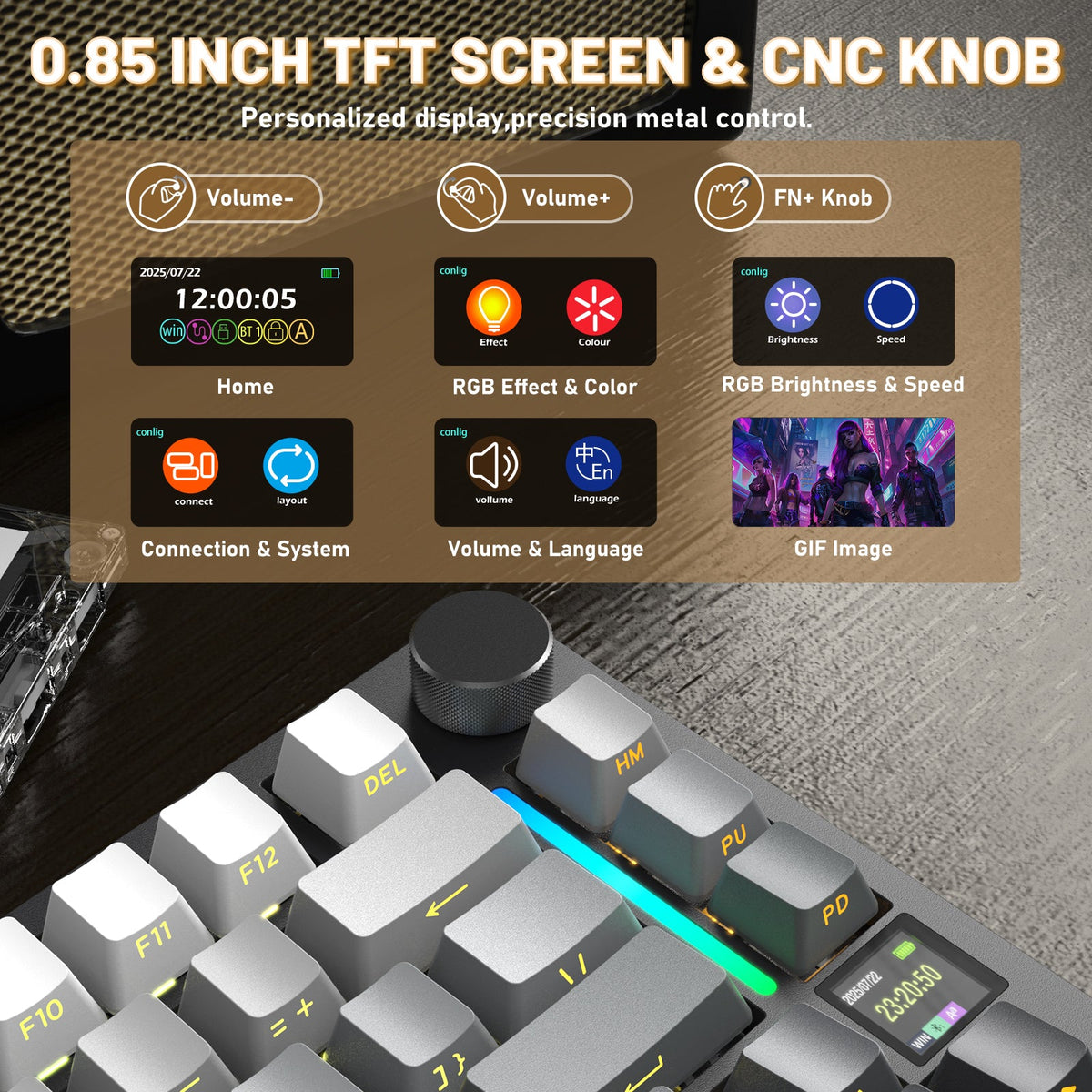 ATTACK SHARK X820ULTRA Mechanical Keyboard with C01ULTRA Coiled Cable