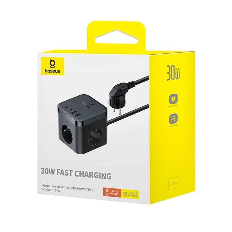 Baseus Powercombo Cube Powerstrip 3AC+2U+2C 30W