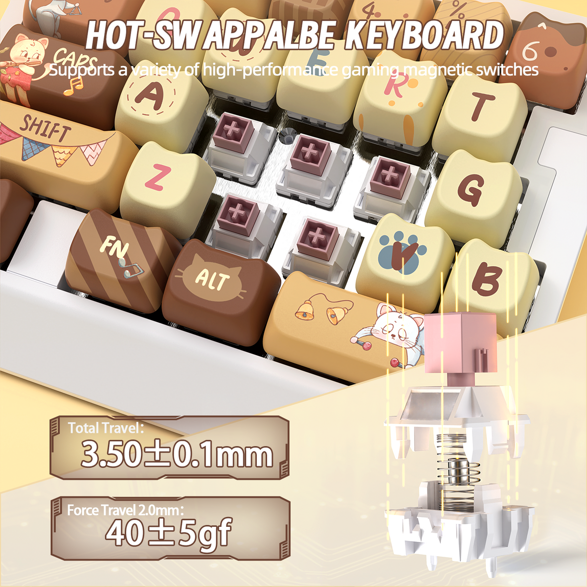 ATTACK SHARK X AJAZZ AK029 Wired One-Handed Gaming Keyboard