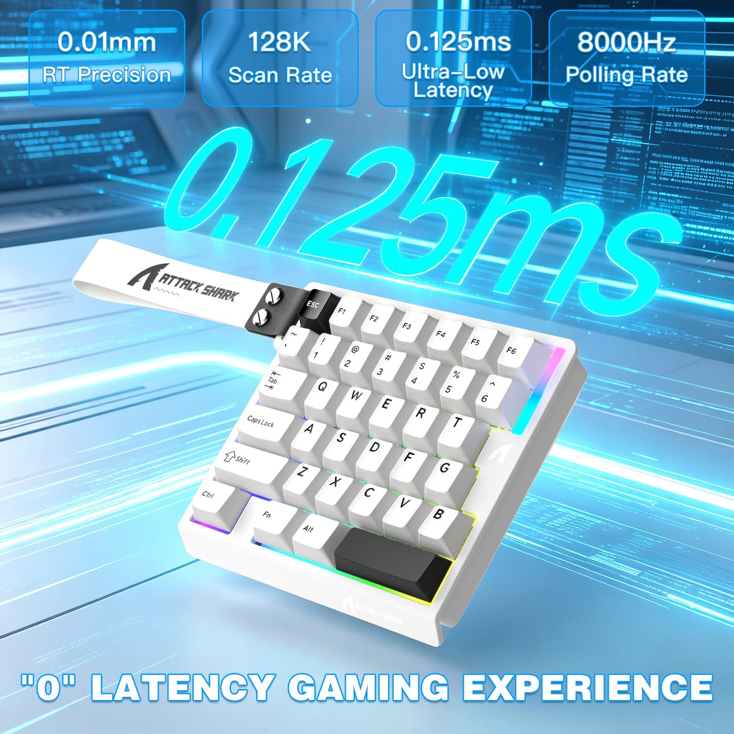 ATTACK SHARK M36 HE One-Handed Magnetic Switch Keyboard