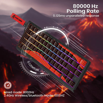 ATTACK SHARK X68PRO HE Wireless Rapid Trigger Keyboard With Coiled Cable