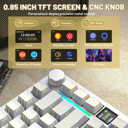 ATTACK SHARK X820ULTRA Mechanical Keyboard with C01ULTRA Coiled Cable