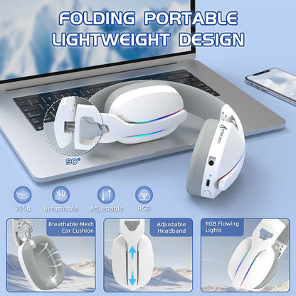 ATTACK SHARK L90 Foldable RGB Ultra-Light Tri-Mode Gaming Headset